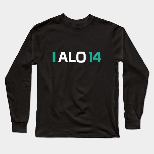 ALO 14 Design - White Text Long Sleeve T-Shirt by Hotshots